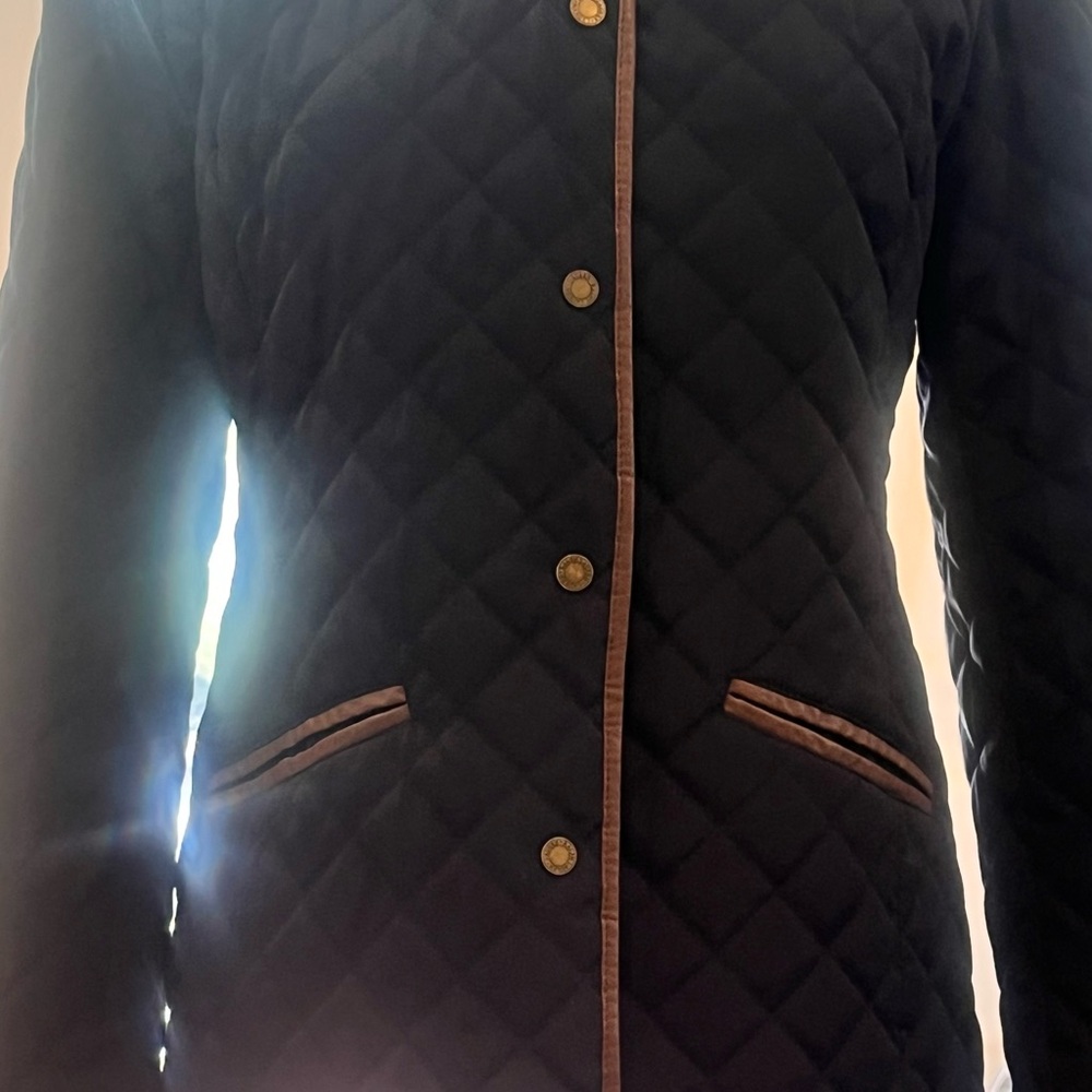 Ralph Lauren Navy Puffer Jacket Quilted Design